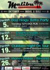 2012.10.12., péntek. Club Malibu, Sarkadkeresztúr. Party-mix Night Tour 2012! Dj Hlásznyik vs. Wave Rider / Holmes & Watson, Dj Bo Dish, Dj Wildhemp Jr & Fantast-T!